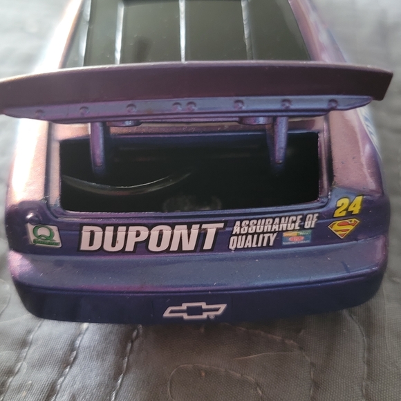 1999 Jeff Gordon Dupont/Superman ChromaLusion diecast bank, in box - Picture 13 of 16